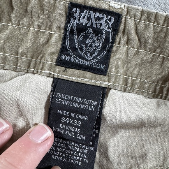 Kuhl Revolvr Pants Mens 34x27 Khaki Stretch Hiking Outdoor Patina Dye Gorpcore - Picture 9 of 16